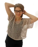 Crochet Pattern for Easy Shirt, Crop Top, Summer Sweater "Square Dance" - Languages: English / German - Image 5