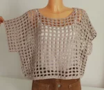 Crochet Pattern for Easy Shirt, Crop Top, Summer Sweater "Square Dance" - Languages: English / German - Image 6